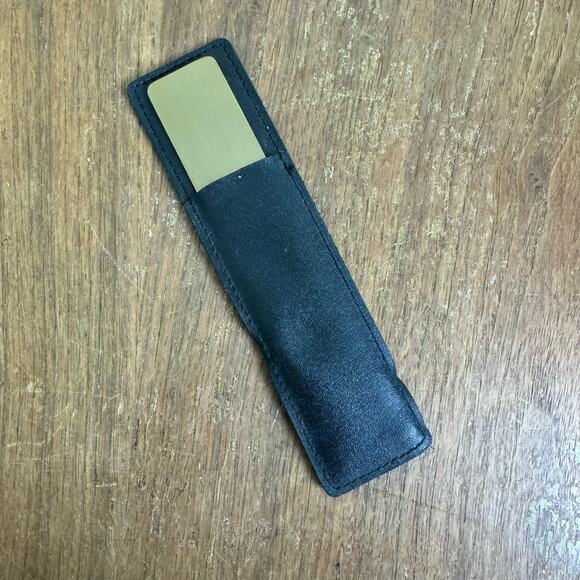 Vintage Polished Brass Pocket Comb with genuine black‎ leather carrying case - Picture 8 of 8